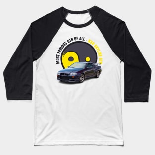 R34 GTR Baseball T-Shirt